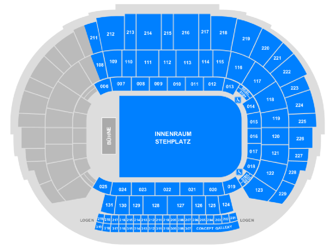 PSD Bank Dome, Düsseldorf seating plan