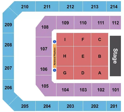Ziggo Dome, Amsterdam seating plan
